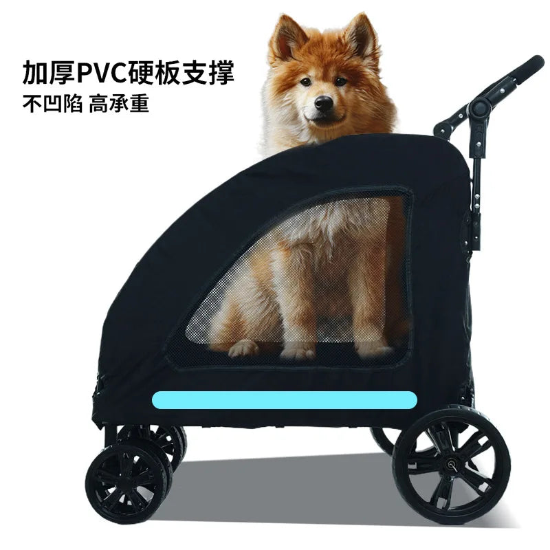 Medium and Large Dog Out Trolley Pet Trolley Foldable Elderly Dog Disability Assistance Car Cat Stroller Cat Cart Pet Stroller