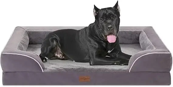 XXL Orthopedic Dog Bed for Extra Large Dogs, Waterproof Orthopedic Foam Dog Beds, Washable Dog Sofa Bed with Removable Cover & N