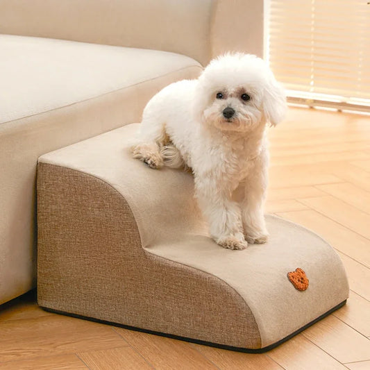 Pet 2/3 Steps Stairs Memory Foam Dog Sofa Stairs for Small Dog Cat Ramp