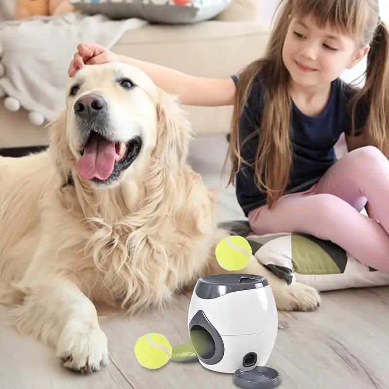 Auto Dog Ball Thrower Food Reward Machine Pet Ball Dog Toys Non-Electric Smart Feeder Thrower Machine For Indoor Outdoor Puppies