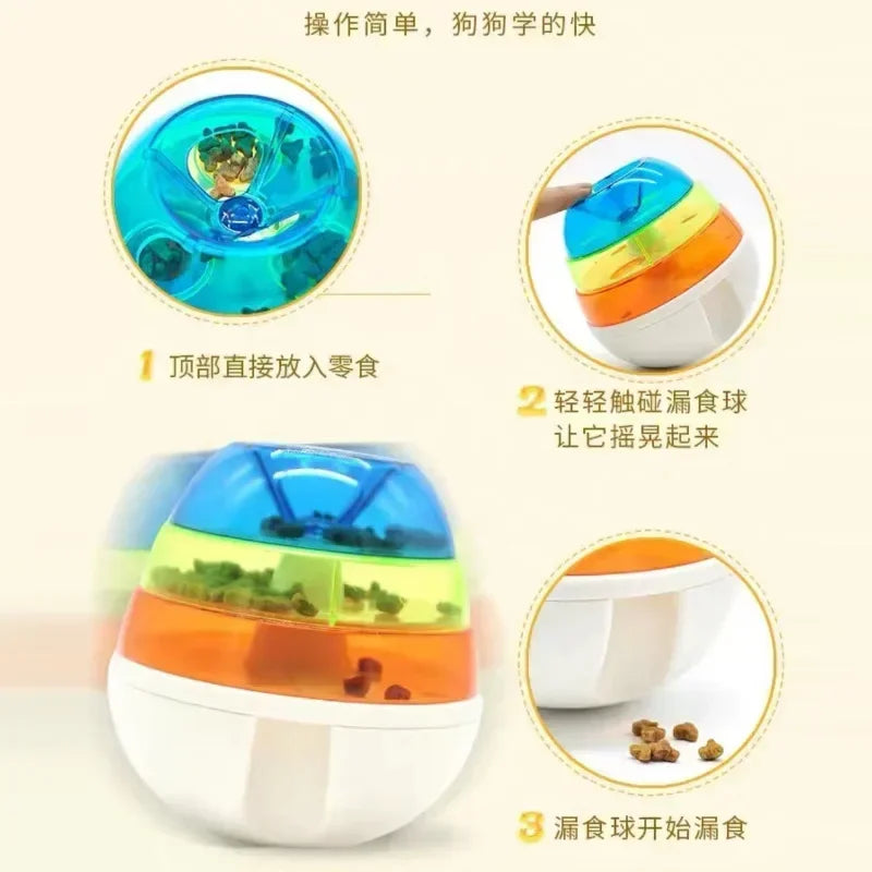 Pet Toy Safe Treat Dispensing Pet Toy Slow Feeder Bite-resistant Treat Dispensing Pet To Multifunctional Treat Ball Puzzle Toy