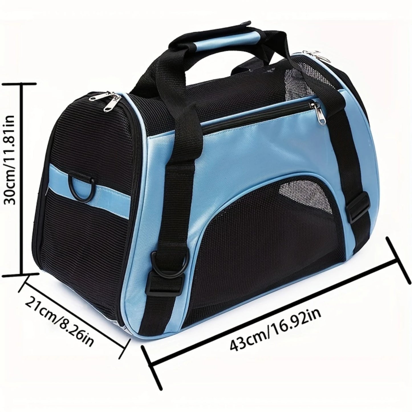 Lightweight & Foldable Airline-Approved Pet Travel Carrier - Secure, Comfortable & Ventilated for Cats & Dogs - Perfect for On-t