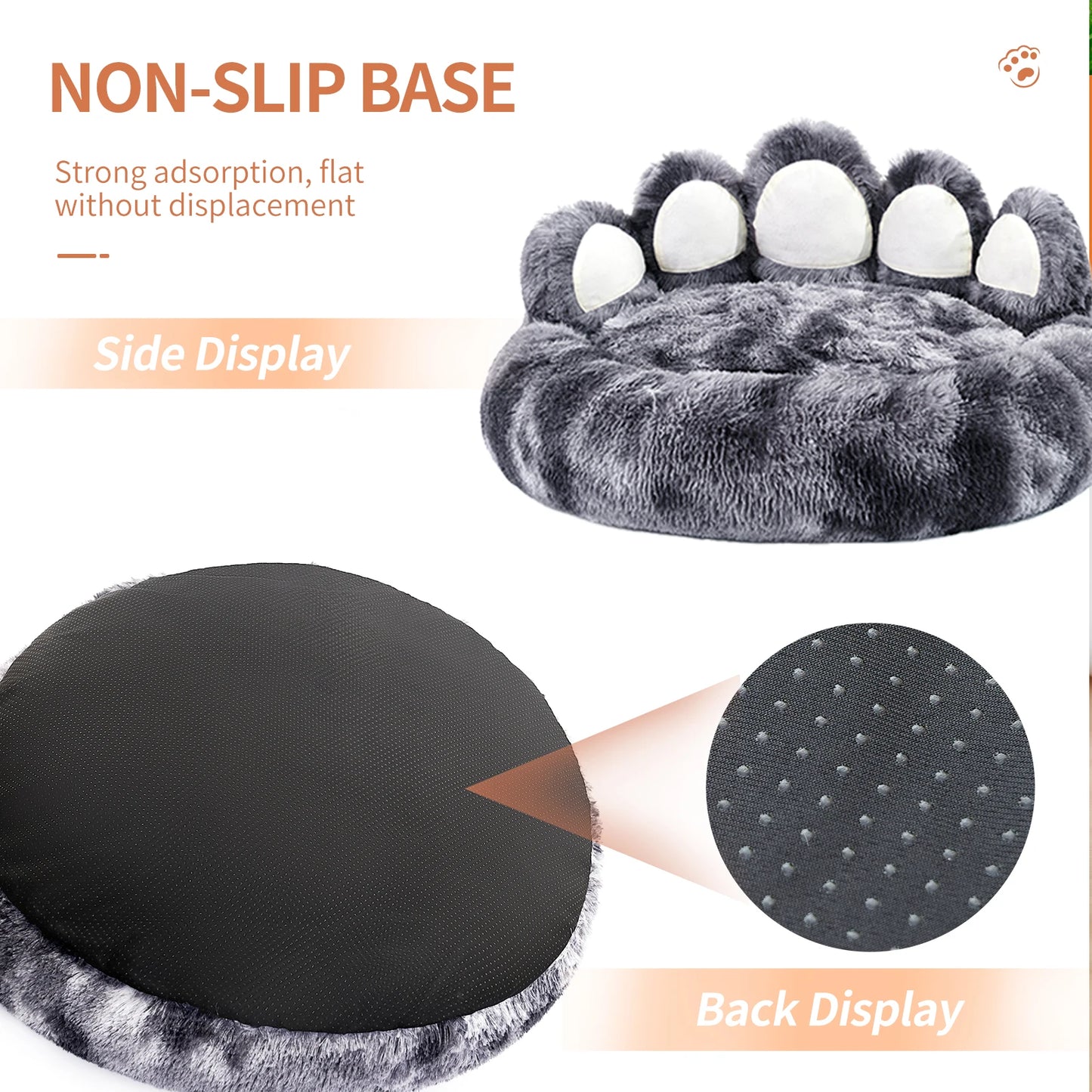 Cozy Comfy Pet Dog Bed Paw Shape Warm Dog Bed Cushion for Your Furry Friend Fluffy Dog Bed Cat Mat