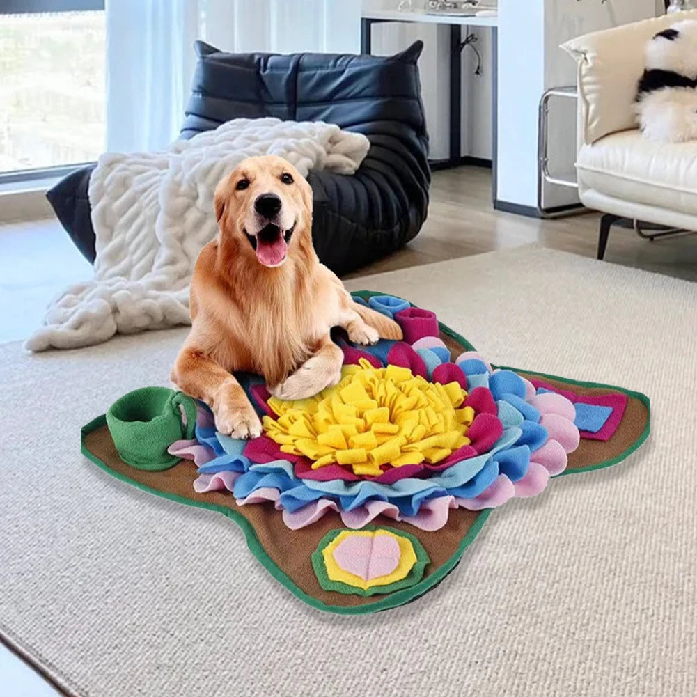 Pet Snuffle Feeding Mat Dog Puzzle Toys Reduces Boredom & Anxiety Sniffing Treat Puzzle