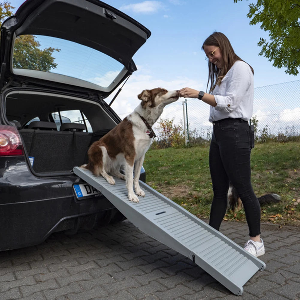 Folding Portable Pet Stair Ramp Non-Slip Rug Surface Extra Wide Dog Steps Long Dog Ramps