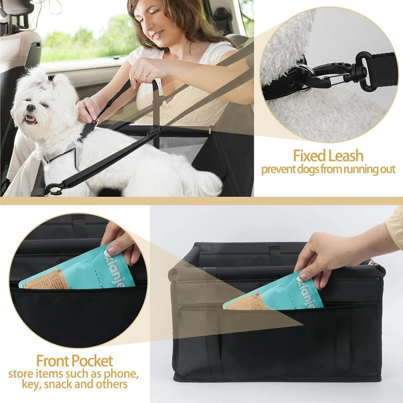 Car Pet Seat Cushion Removable and Washable Hanging Bag Safety Seat Pet Bed Car