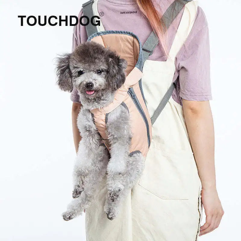 'Wiggle-Sack' Backpack Dog Carrier Touchdog Fashion Designer Front