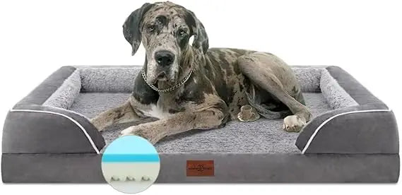 XXL Orthopedic Dog Bed for Extra Large Dogs, Waterproof Orthopedic Foam Dog Beds, Washable Dog Sofa Bed with Removable Cover & N