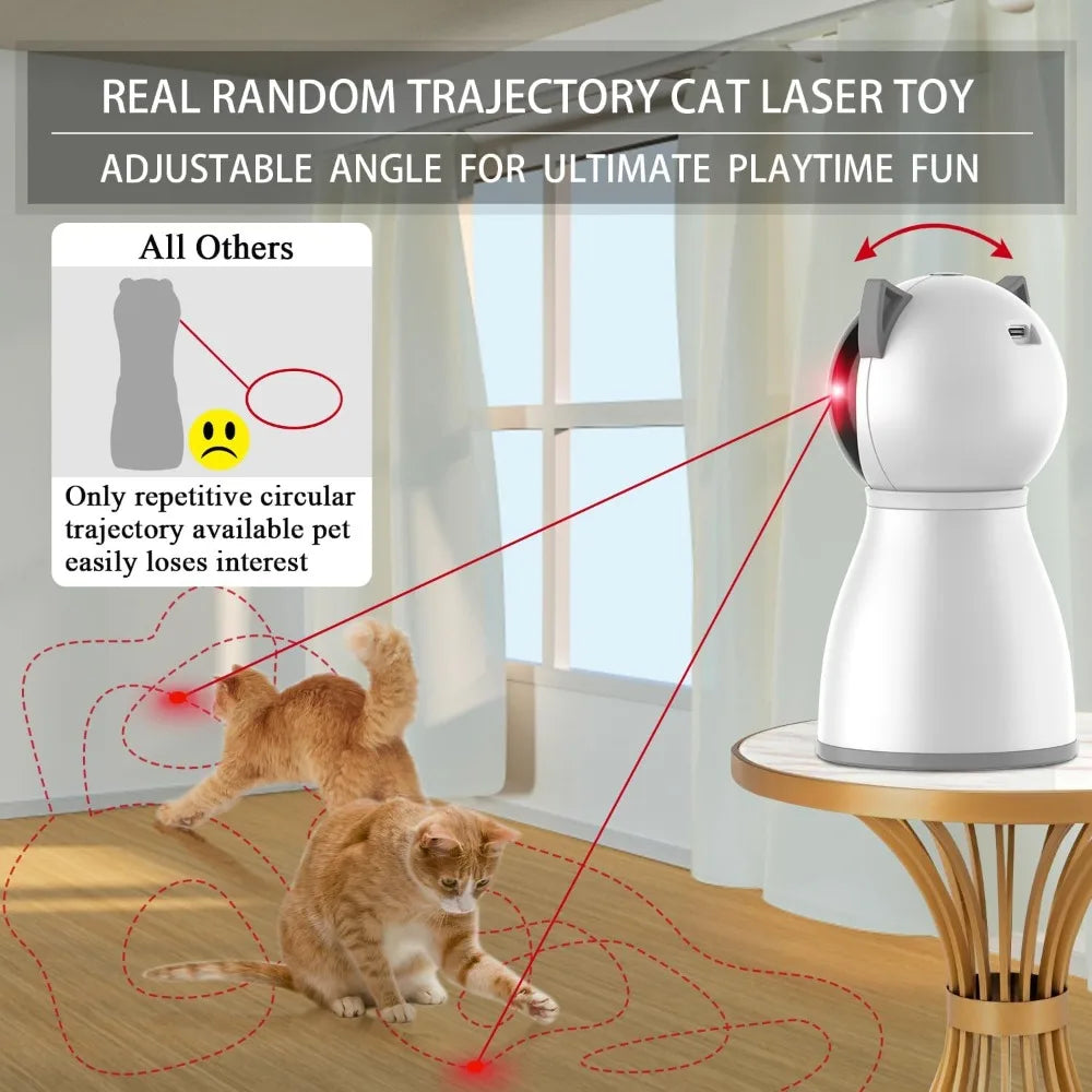 Laser Cat Toys for Indoor Cats,The 4th Generation Real Random Trajectory Motion Activated Rechargeable Automatic Cat Laser Toy