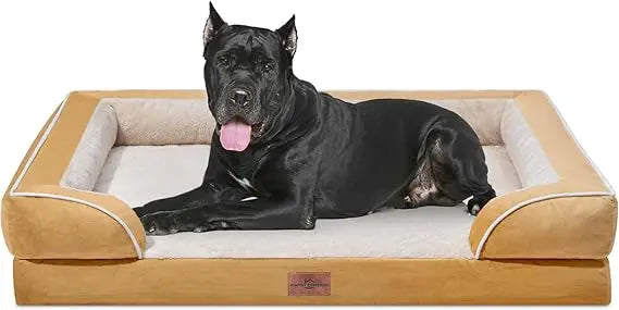 XXL Orthopedic Dog Bed for Extra Large Dogs, Waterproof Orthopedic Foam Dog Beds, Washable Dog Sofa Bed with Removable Cover & N