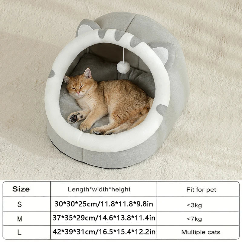 Super Cat Bed Warm Pet House Kitten Cave Cushion Cat House Warm