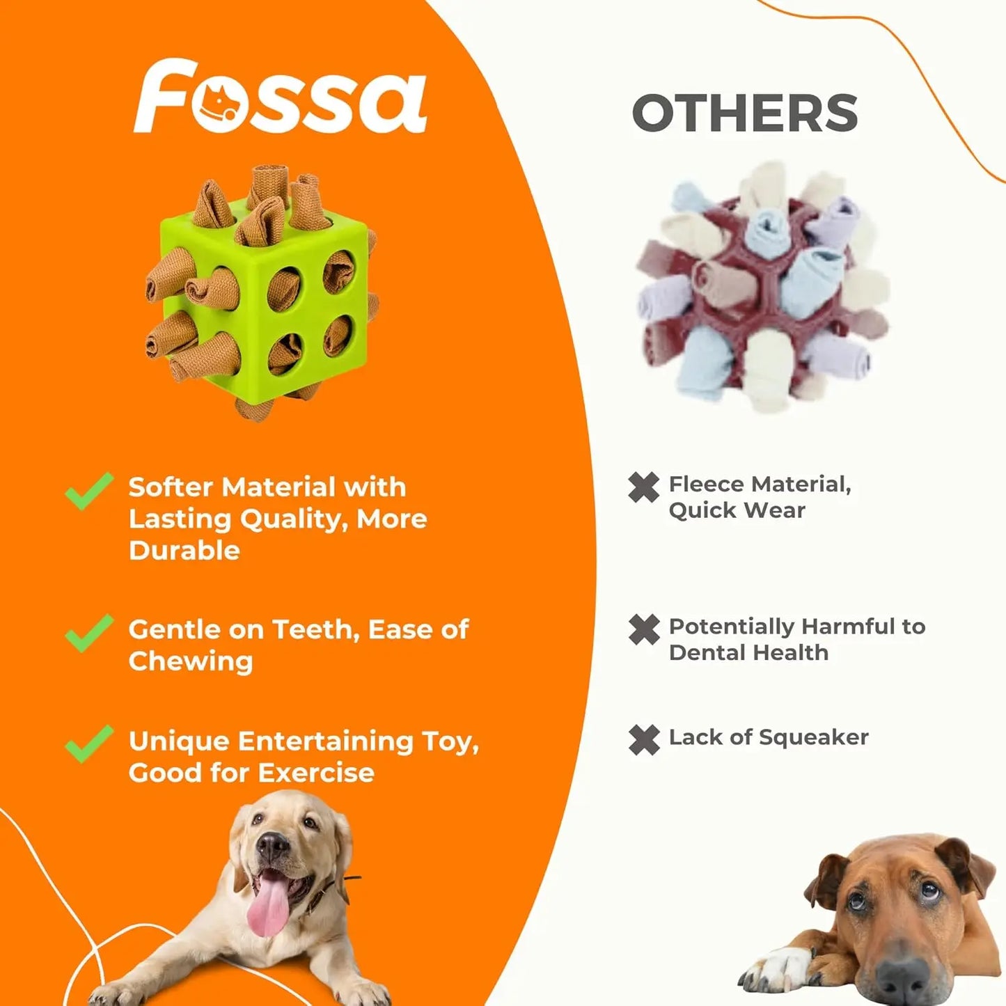 Dog Enrichment Puzzle Toy, Interactive Snuffle  for Dogs Encourage Stimulation Food Foraging Skill, Resistant Rope to Hide Treat