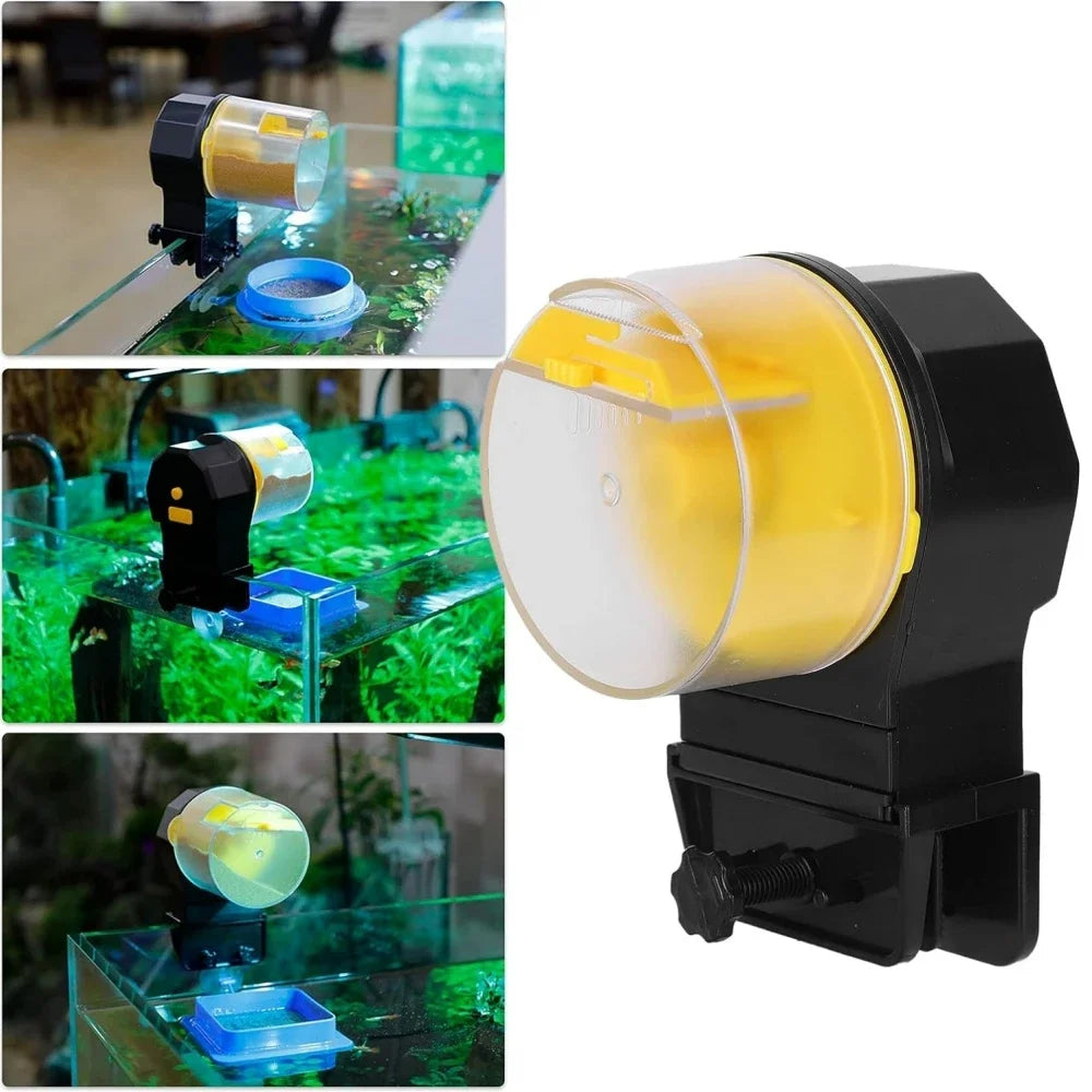 Automatic Fish Tank Feeder Aquarium 12/24 Hours Intelligent Timing Large-capacity