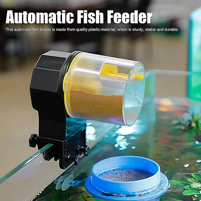 Automatic Fish Tank Feeder Aquarium 12/24 Hours Intelligent Timing Large-capacity