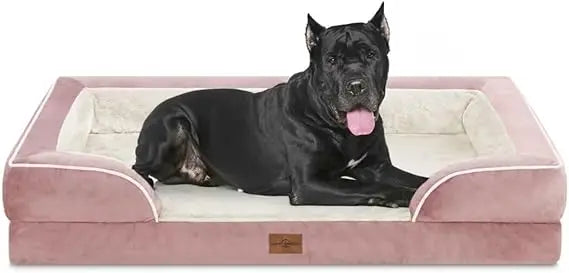 XXL Orthopedic Dog Bed for Extra Large Dogs, Waterproof Orthopedic Foam Dog Beds, Washable Dog Sofa Bed with Removable Cover & N