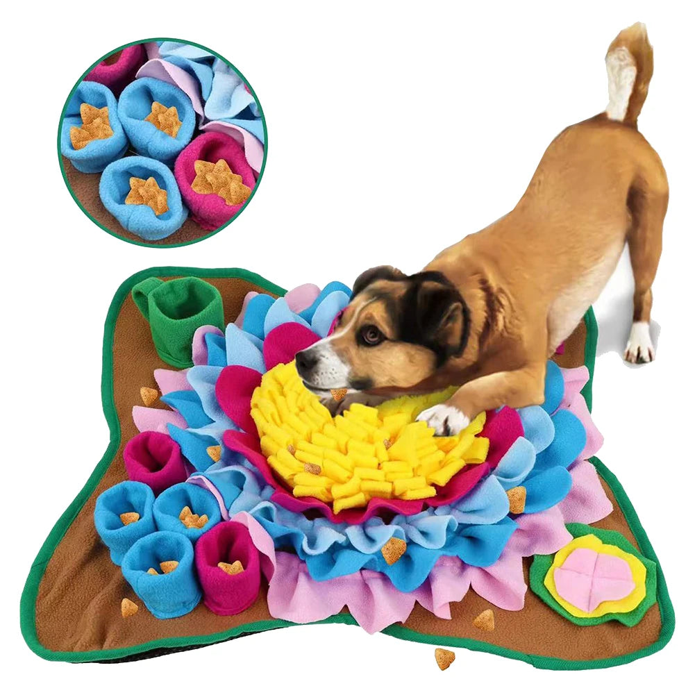 Pet Snuffle Feeding Mat Dog Puzzle Toys Reduces Boredom & Anxiety Sniffing Treat Puzzle